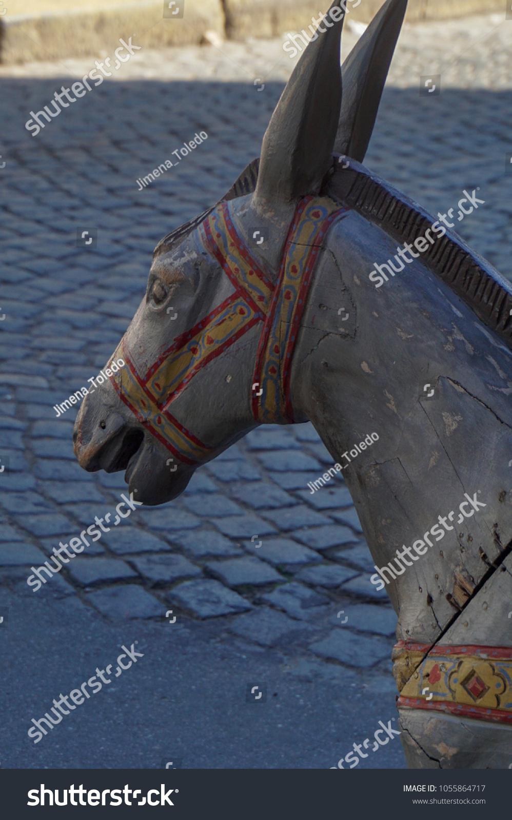 wooden donkey, antiquity, san Telmo, Argentina #1055864717