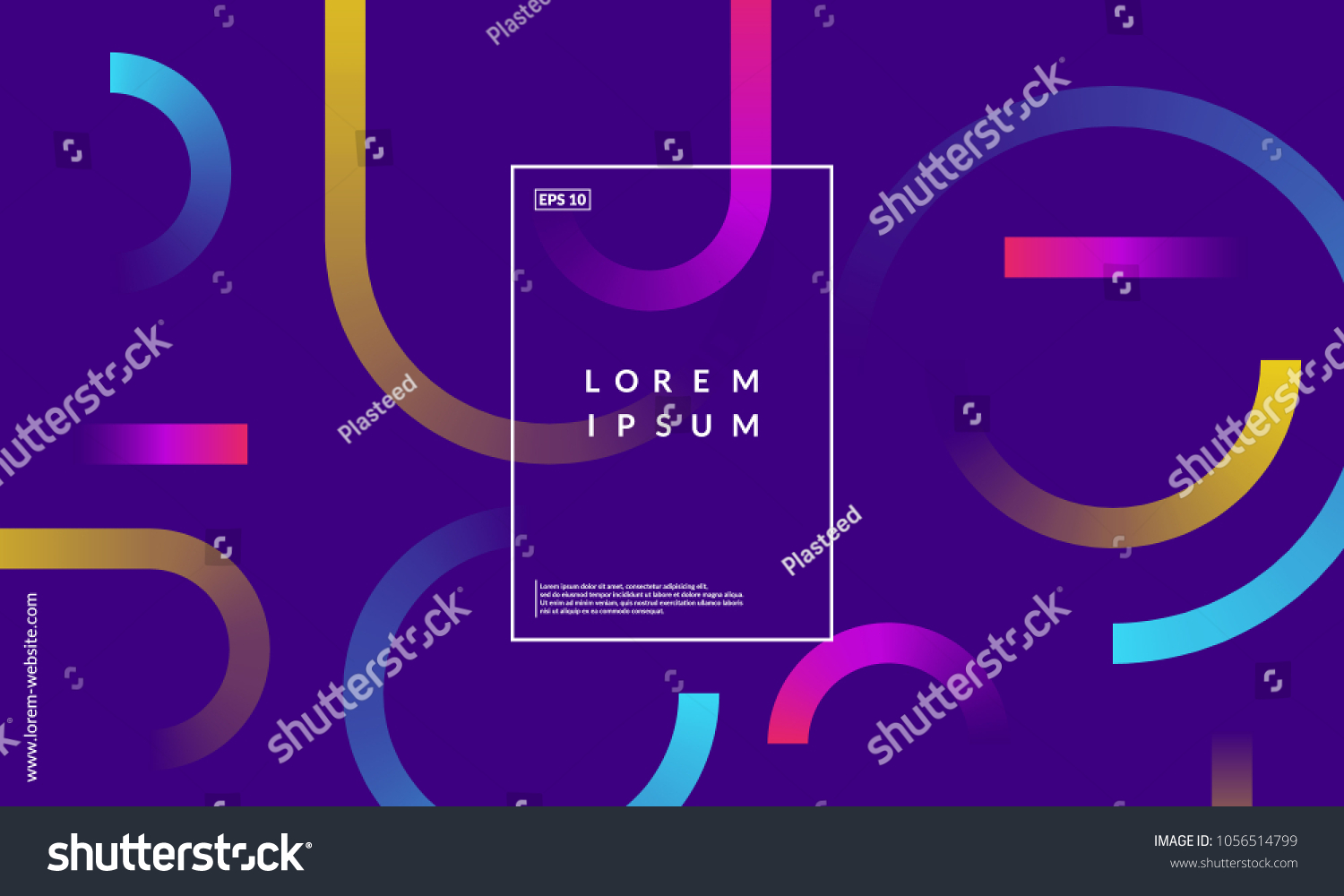 Minimal geometric background. Simple shapes with trendy gradients. Eps10 vector. #1056514799