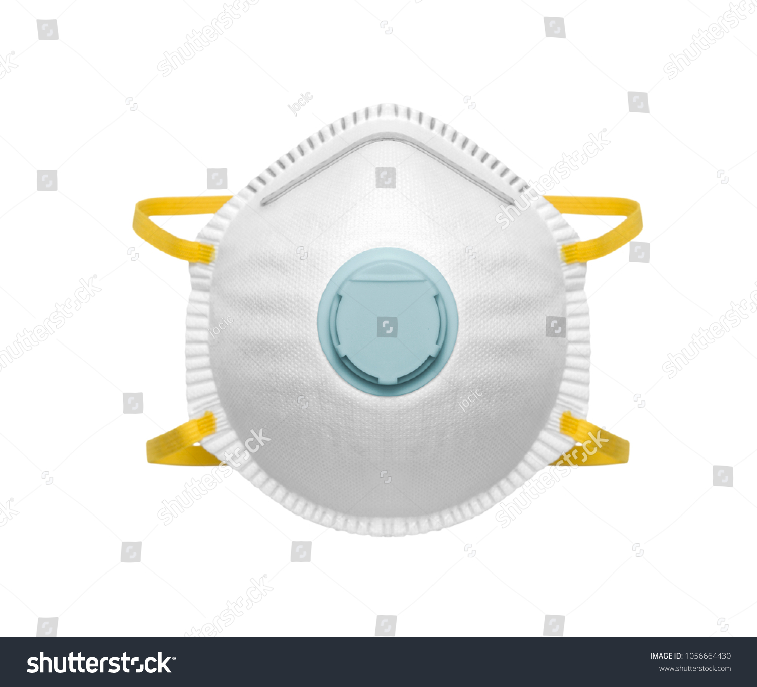 Safety mask for dust protection on white background, including clipping path #1056664430
