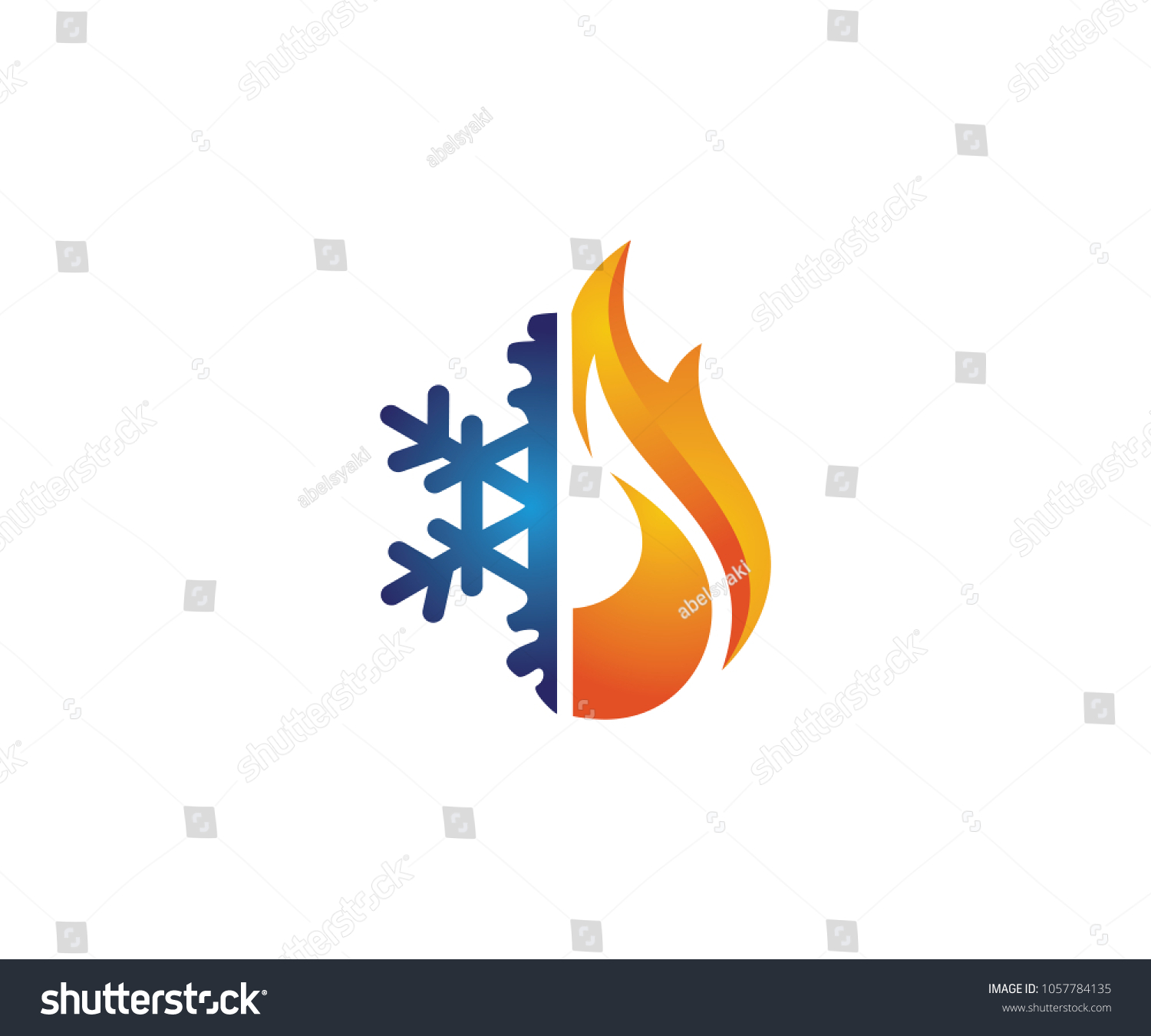 Fire ice logo template - Royalty Free Stock Vector 1057784135 - Avopix.com