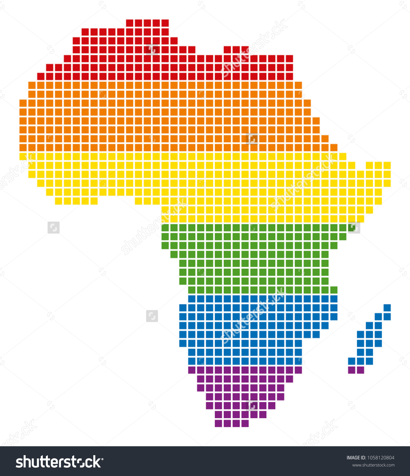 A Pixel Lgbt Pride Africa Map For Lesbians Gays Royalty Free Stock Vector 1058120804 6471