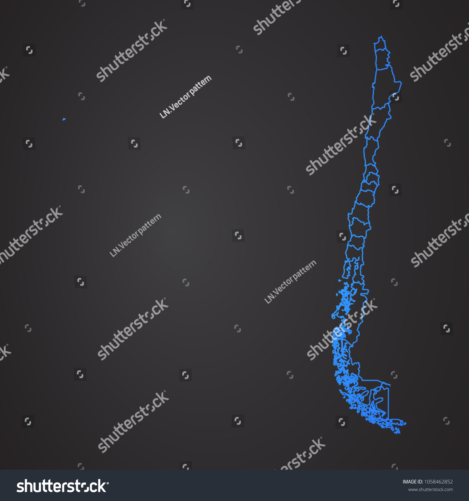 map of Chile. - Royalty Free Stock Vector 1058462852 - Avopix.com