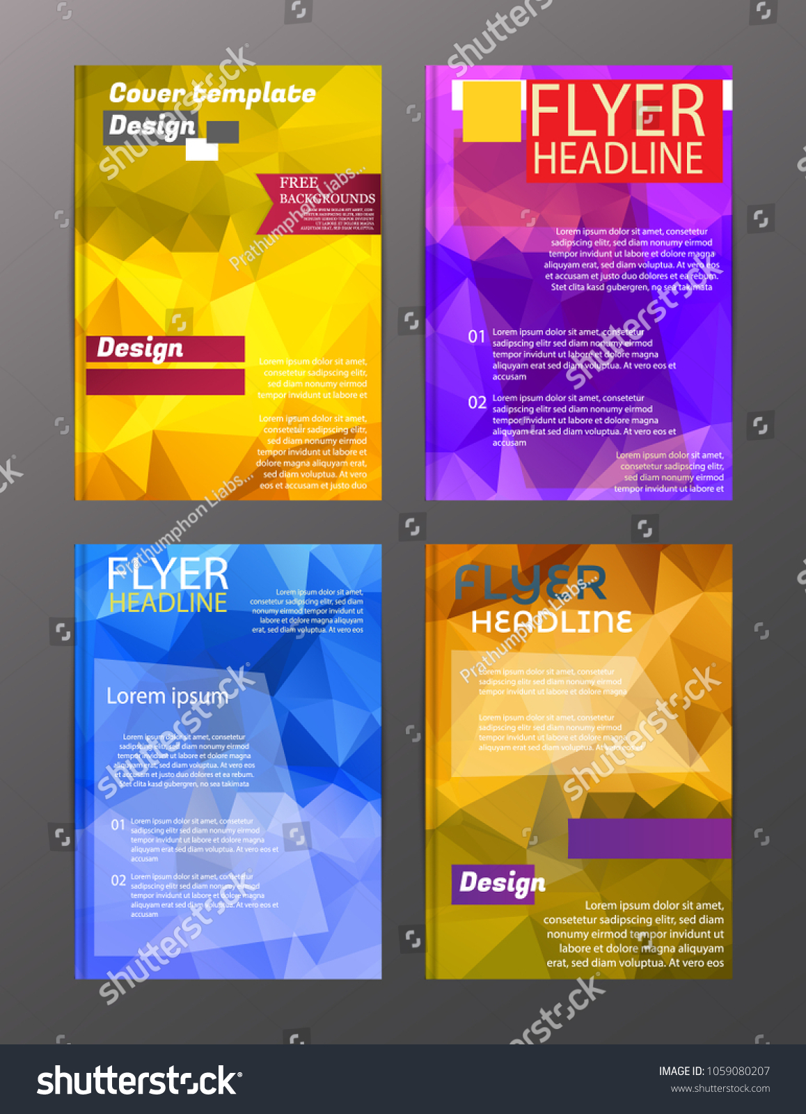 Vector Brochure Flyer Design Layout Templates. - Royalty Free Stock ...