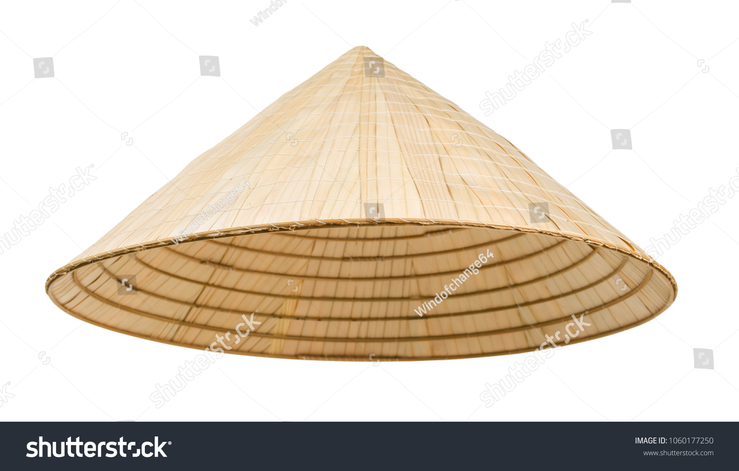 Asian cone hat isolated on white  #1060177250