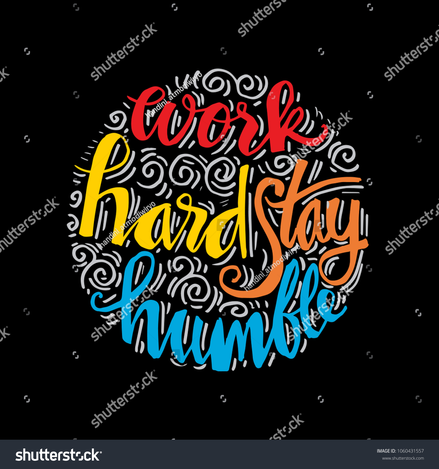 Work Hard Stay Humble Motivational Quote Royalty Free Stock Vector