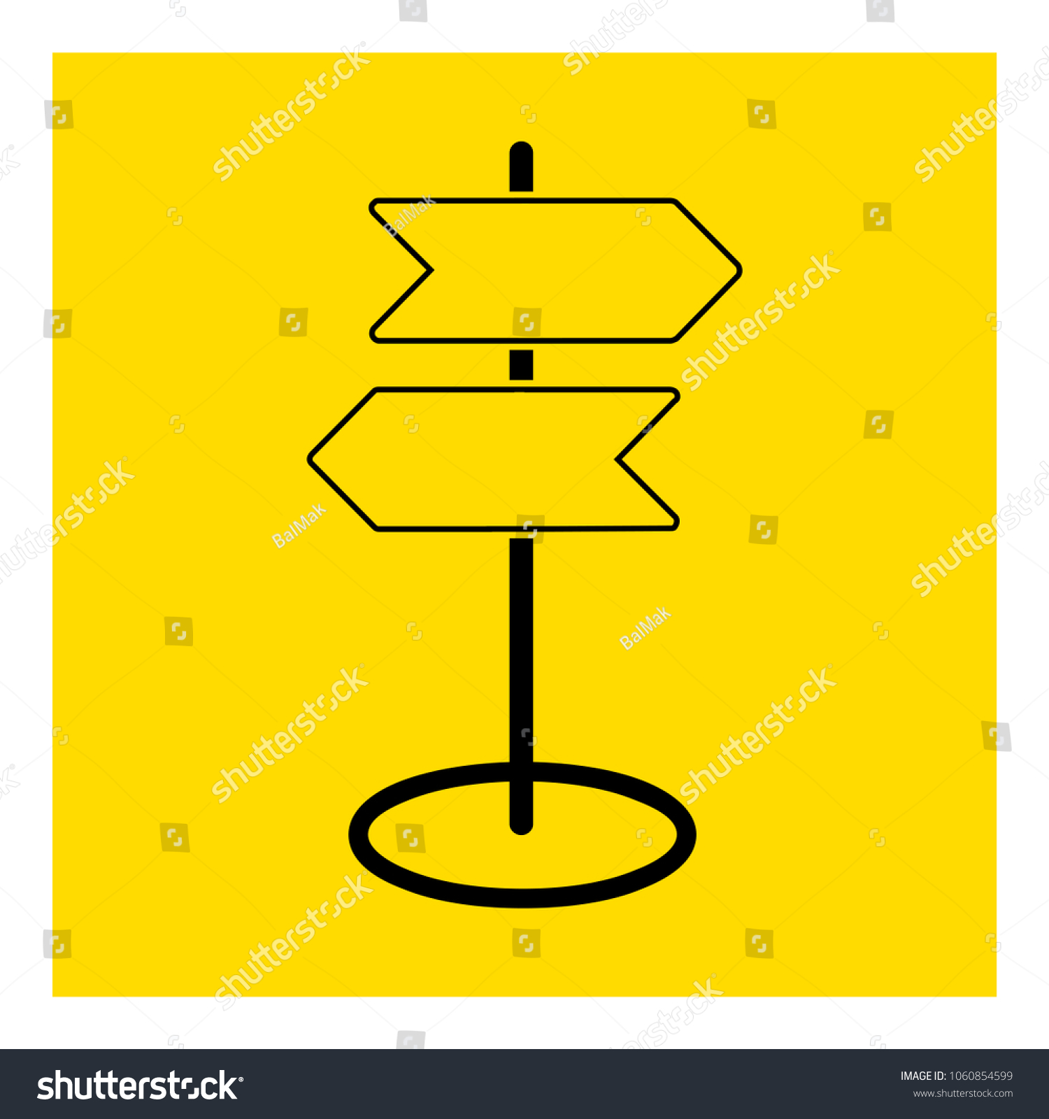 road direction icon vector #1060854599