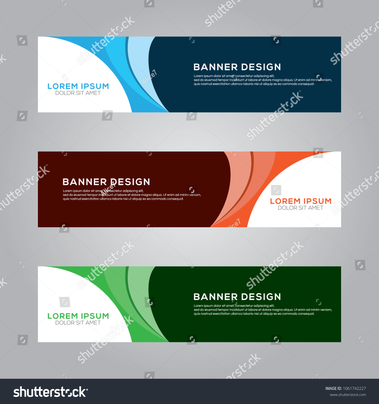 Abstract Modern Banner Background Design Vector Template #1061742227
