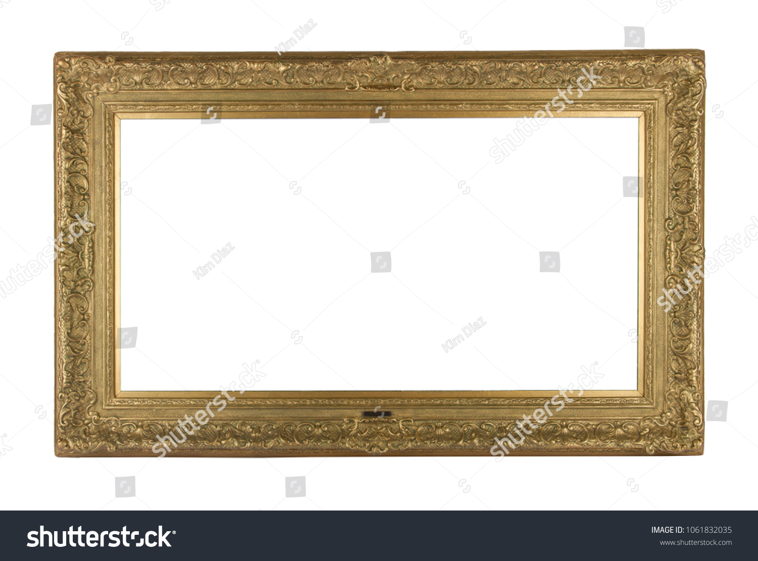 Golden frame isolated #1061832035