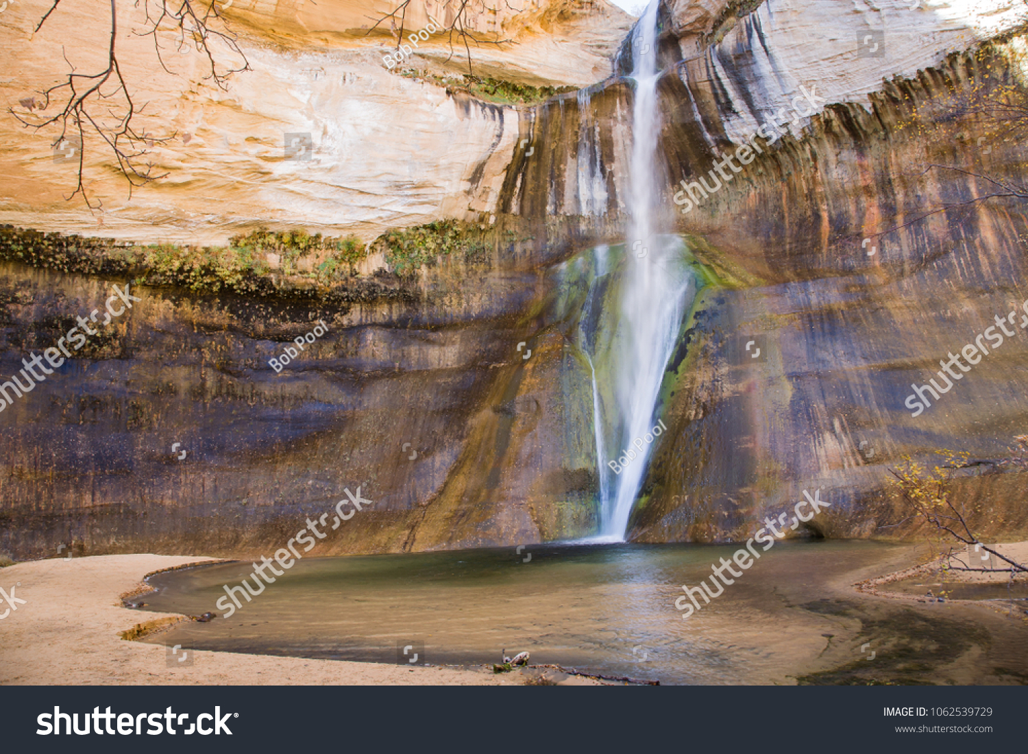 Calf Creek Falls, Viewed from Calf Creek Trail, Grand Staircase-Escalante National Monument, Utah #1062539729
