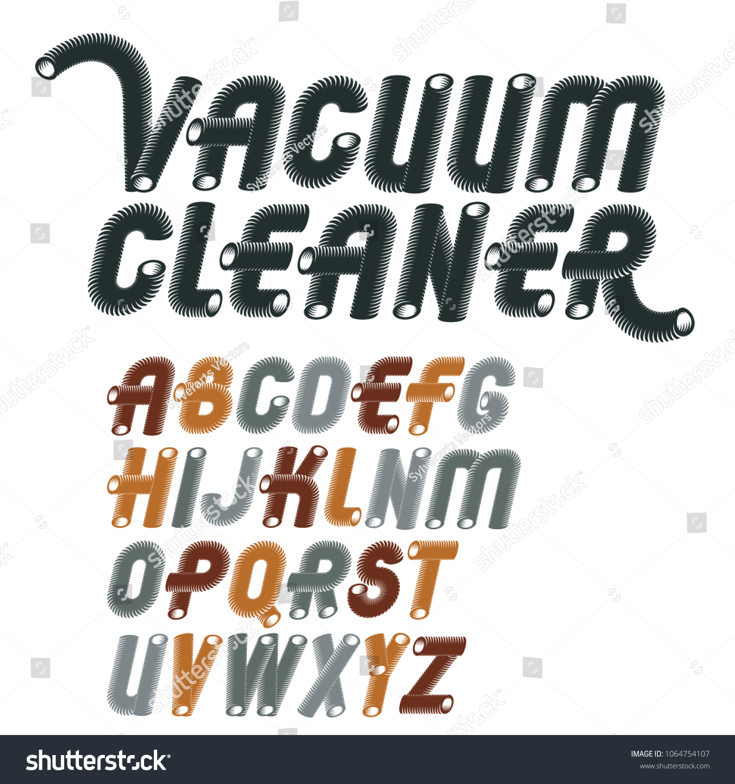 Vector Trendy Capital English Alphabet Letters Royalty Free Stock