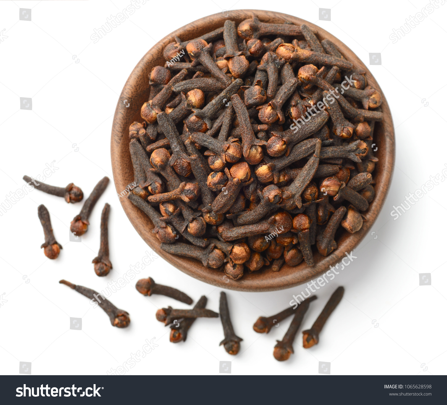 dried herb, dried cloves isolated on white background #1065628598