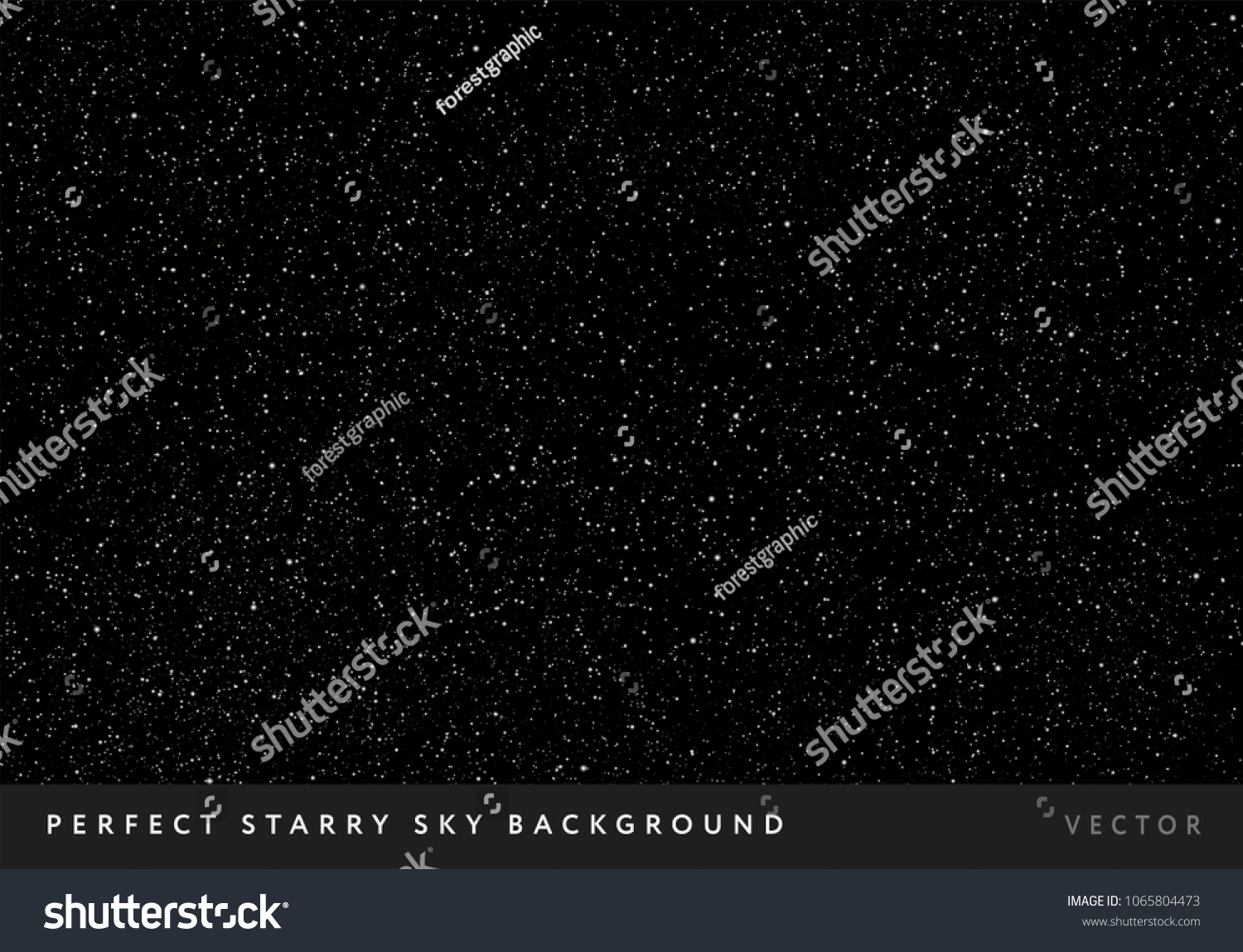 Perfect starry night sky background - vector stars space background #1065804473