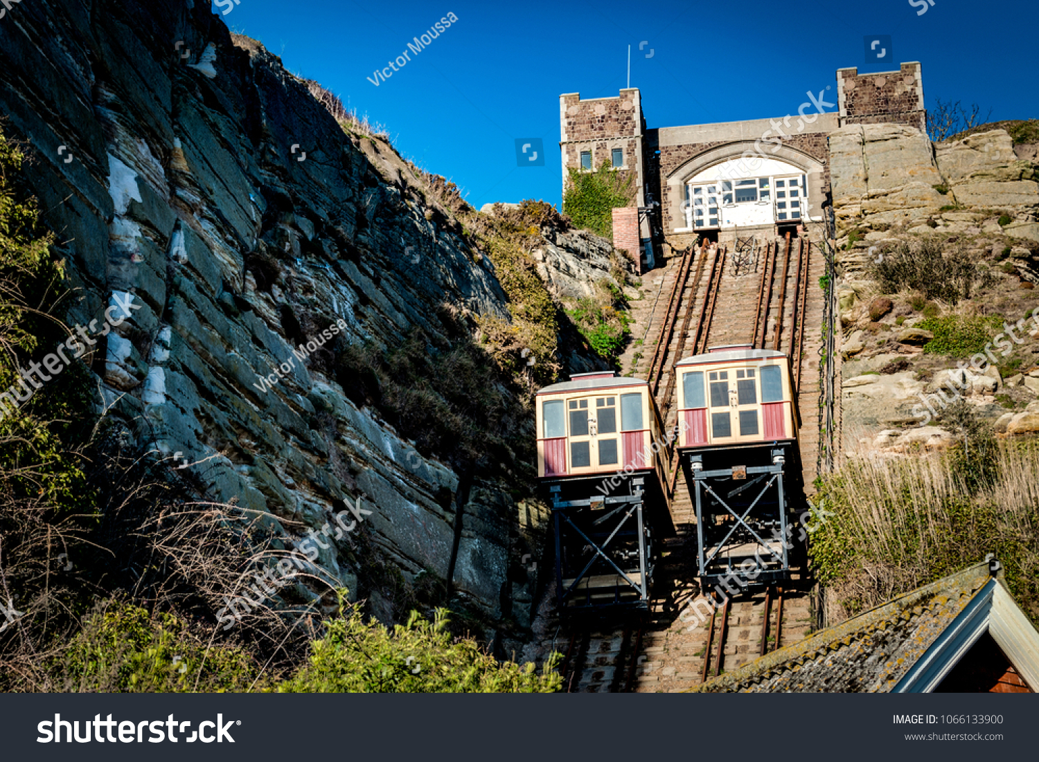East Hill Cliff Railway or lift is a funicular railway located in the english town of Hastings in Sussex. A funicular is cable car operated by cable with ascending and descending cars counterbalanced #1066133900
