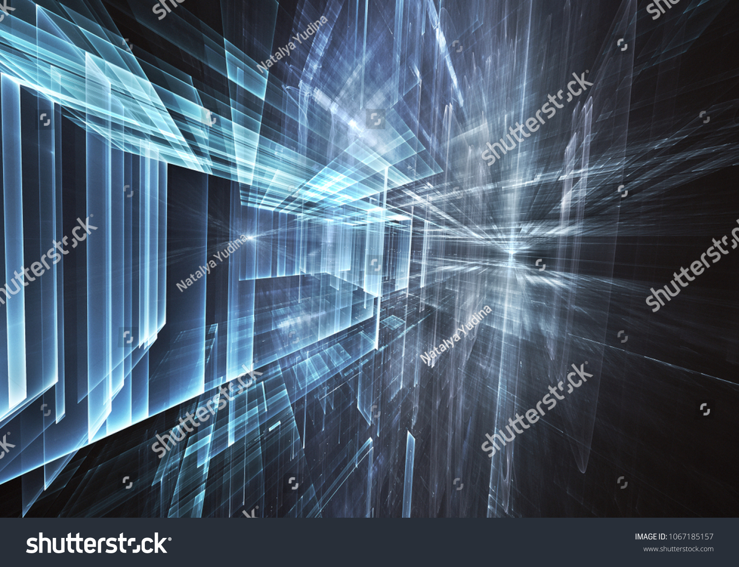 Fractal art - computer image, technological background #1067185157
