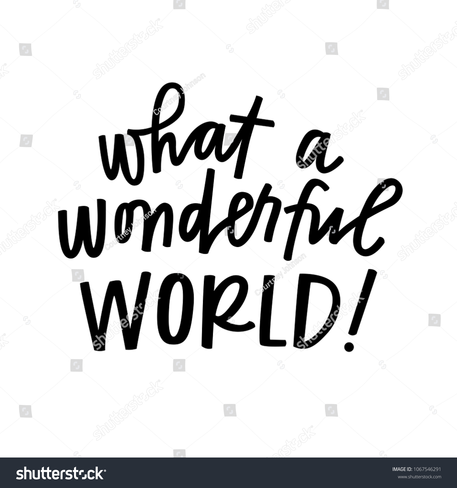 What A Wonderful World Royalty Free Stock Vector 1067546291