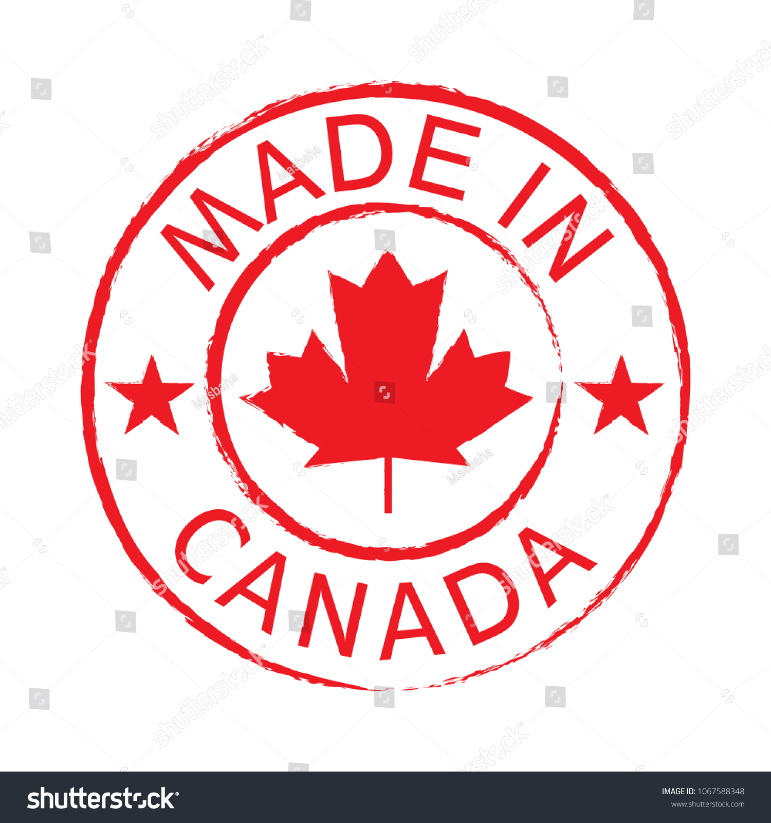 made in canada logo with red color design - Royalty Free Stock Vector ...