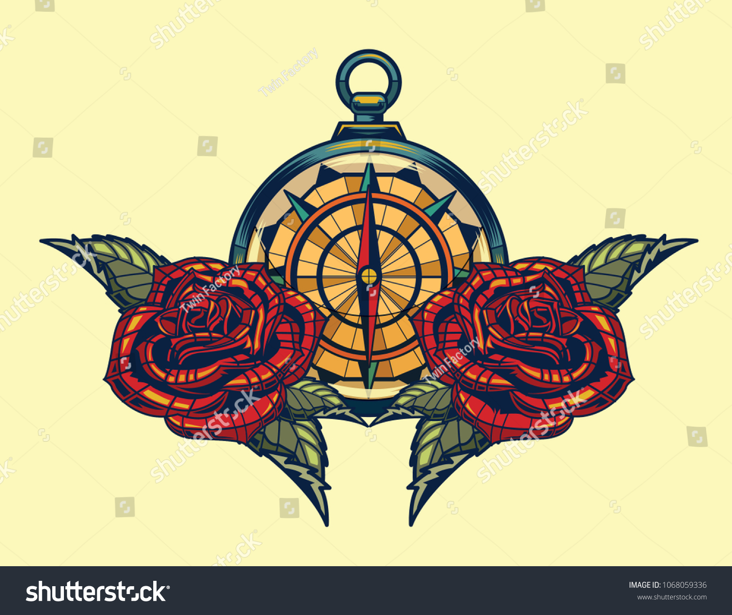 Vintage compass rose #1068059336
