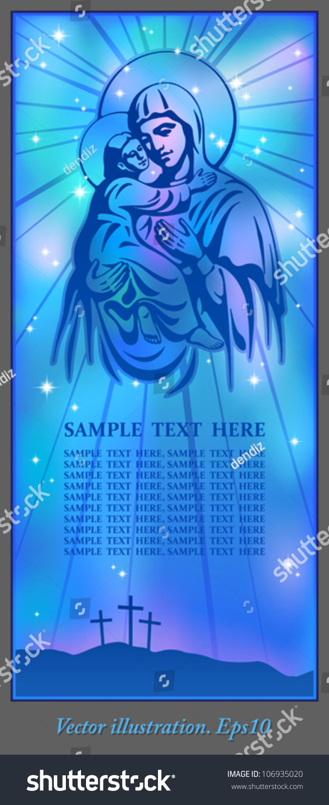 Blessed Virgin Mary Jesus Christ Blessing Royalty Free Stock