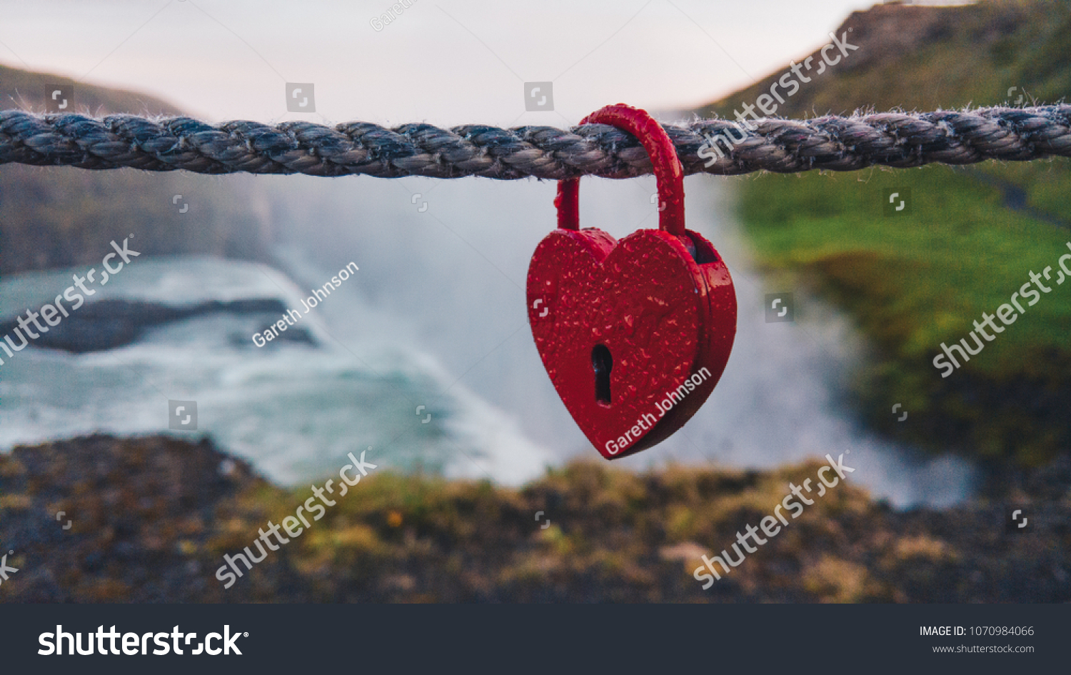 Red heart shaped lock #1070984066