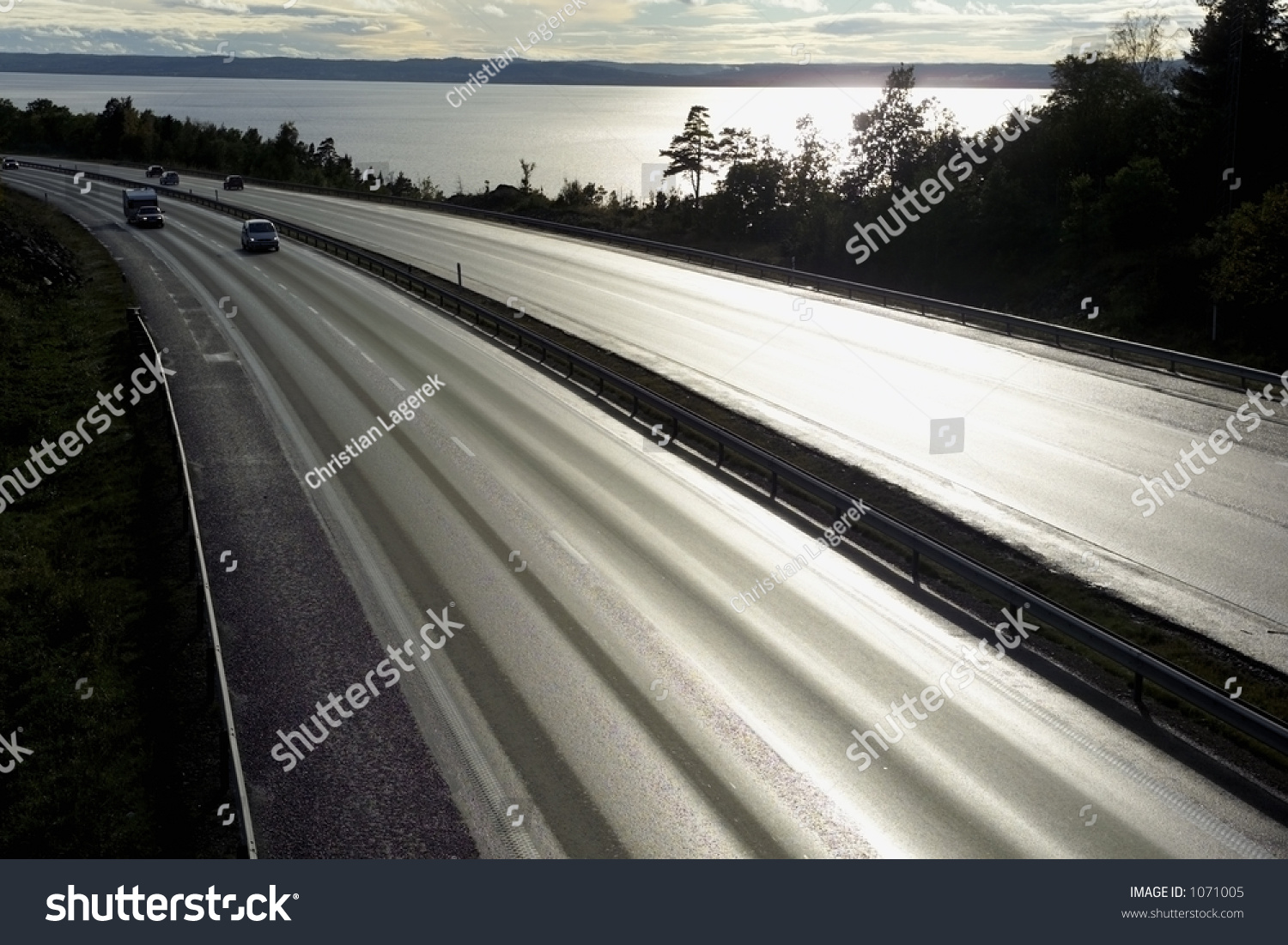 motorway at sunset #1071005