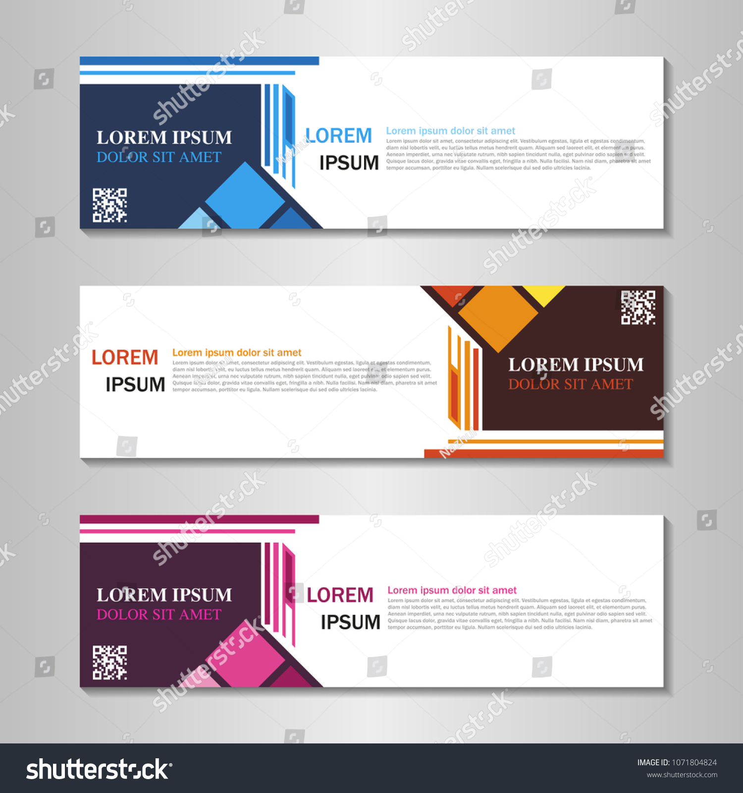 collection of web banner design template. #1071804824