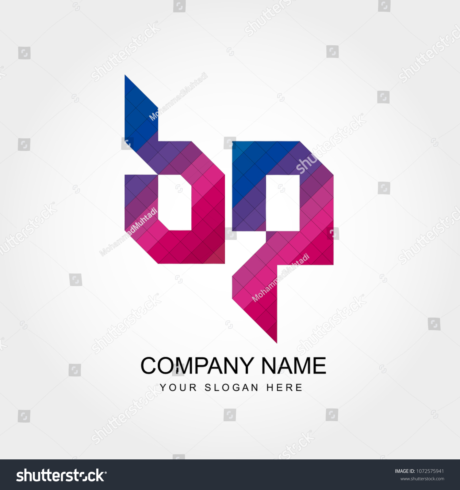 Letter BP Logo Template - Royalty Free Stock Vector 1072575941 - Avopix.com