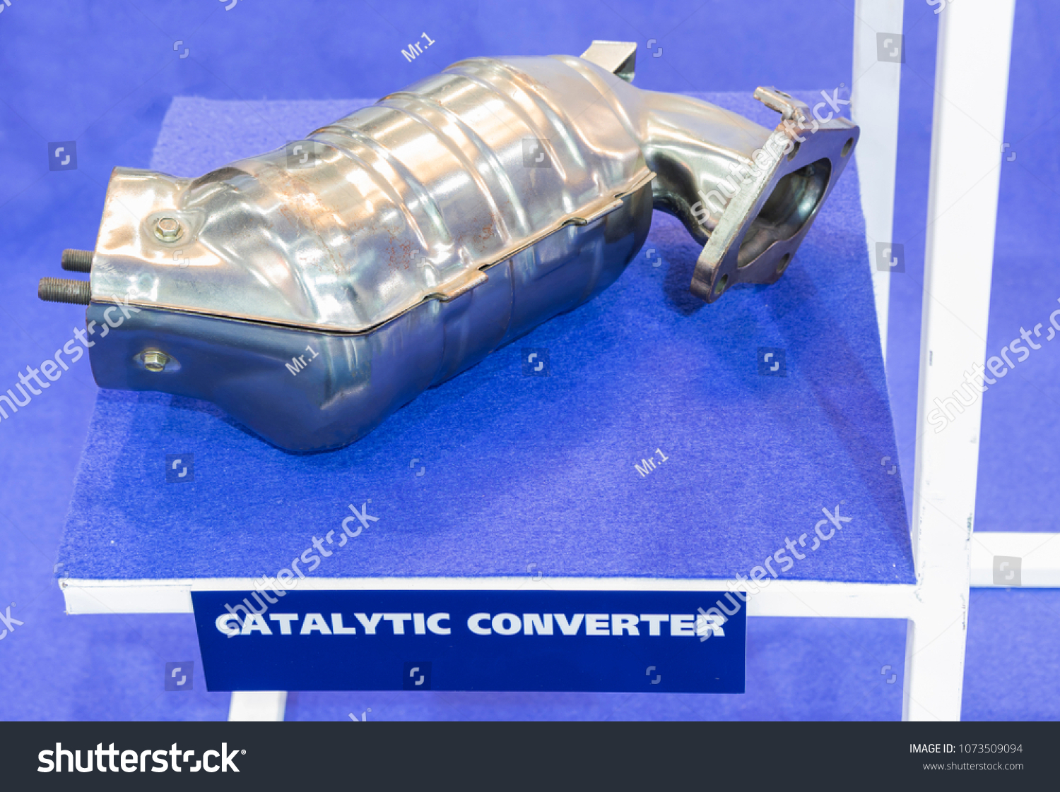 The catalytic converter for automobile ; close up #1073509094