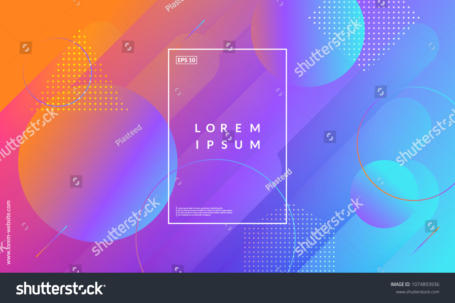 Modern geometric background. Gradient shapes composition. Eps10 vector. #1074893936