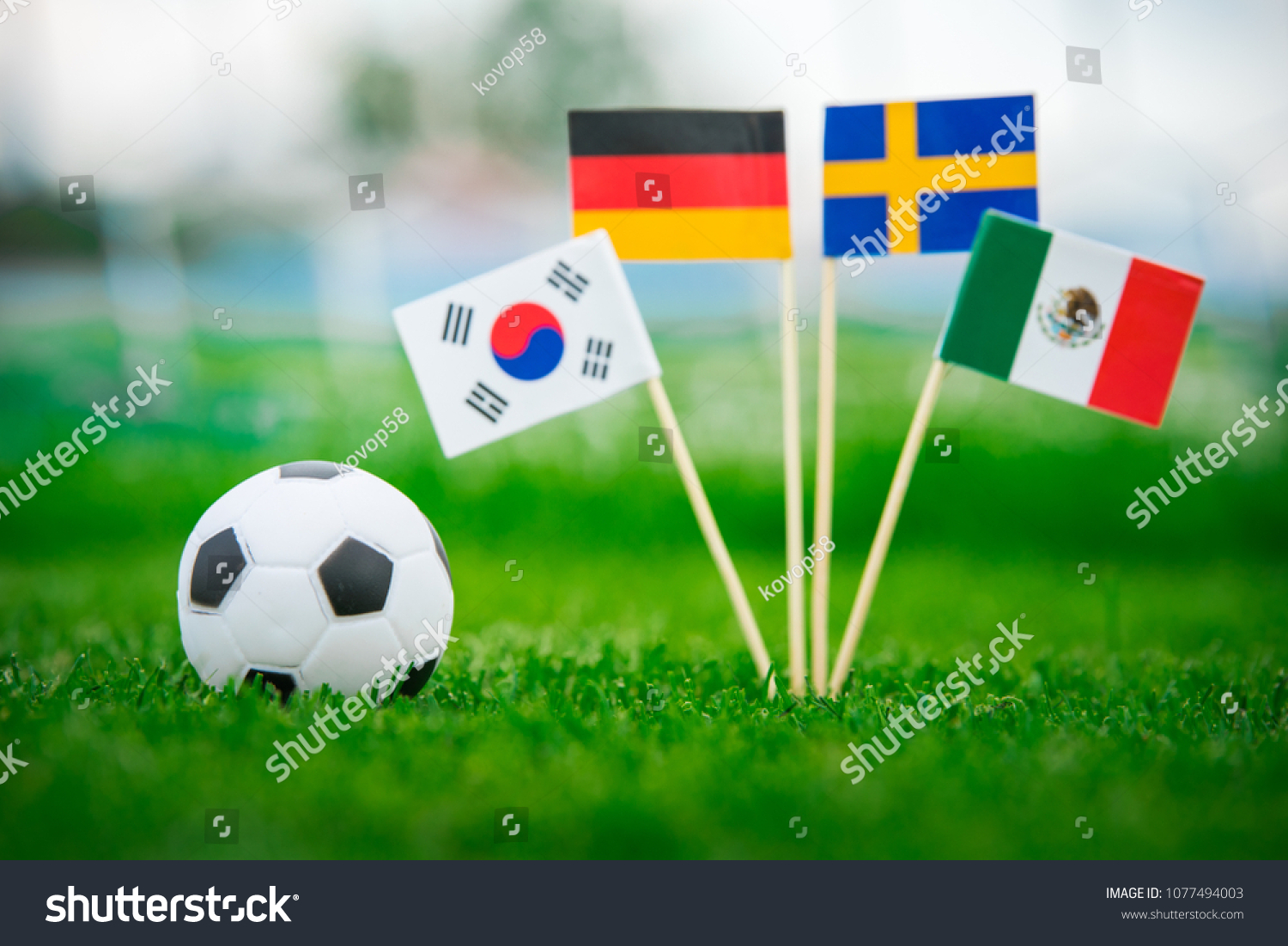 Group F National Flags of Germany, Mexico, Sweden, Korea Republic, South Korea #1077494003