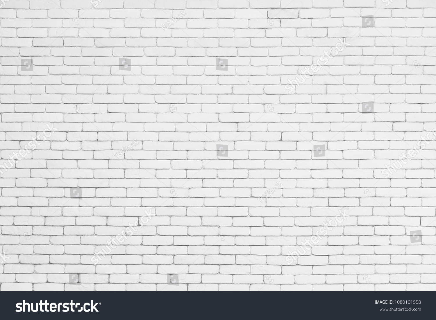 Abstract background from white bricks pattern on wall. Architecture and construction background. #1080161558