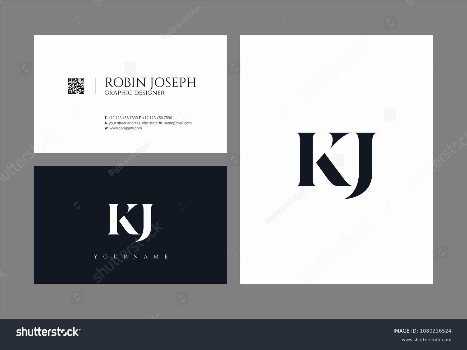 Letters K J K And J Joint Logo Icon With Business Royalty Free Stock Vector 1080216524