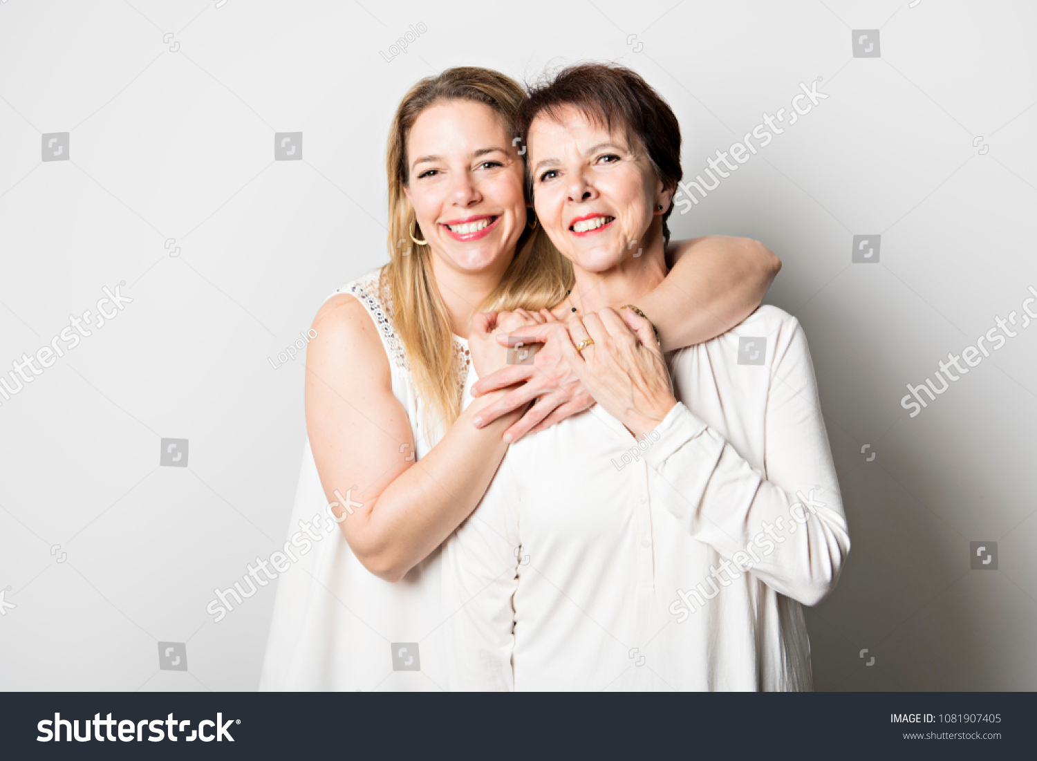 Senior mother with 40 years old daughter #1081907405