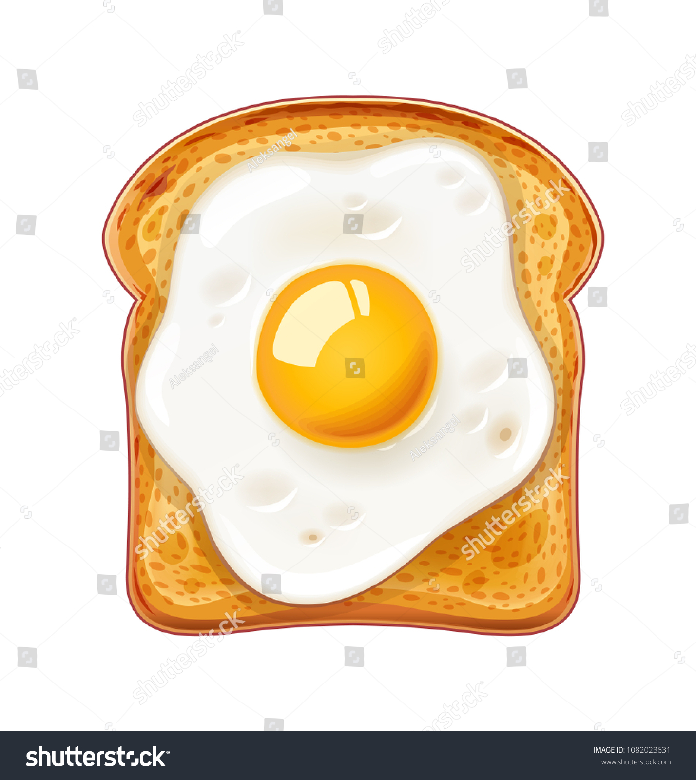 Sandwich With Fried Egg Fast Food Cooking Royalty Free Stock Vector