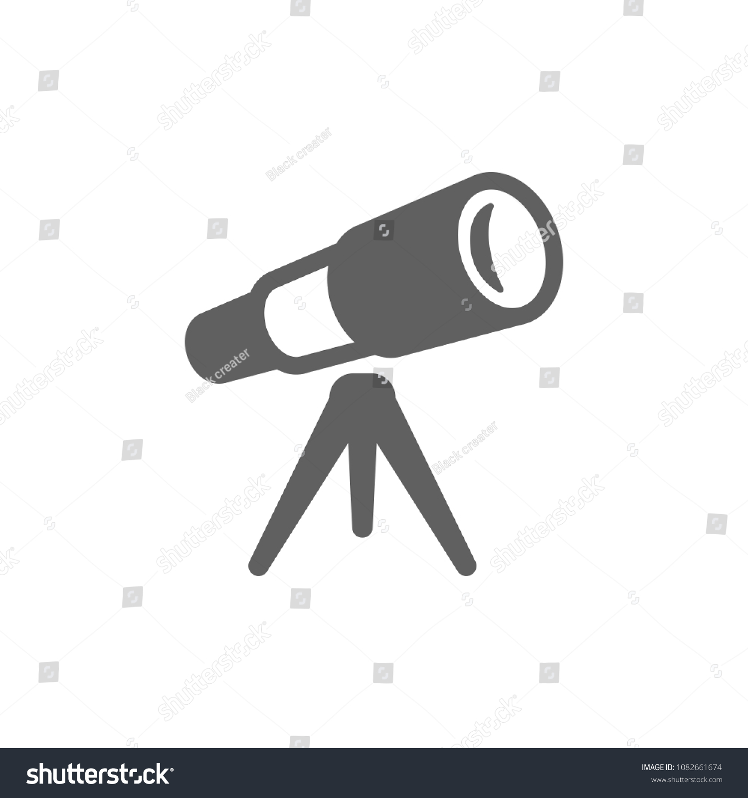 Monocular icon vector. Symbol for your web site - Royalty Free Stock ...