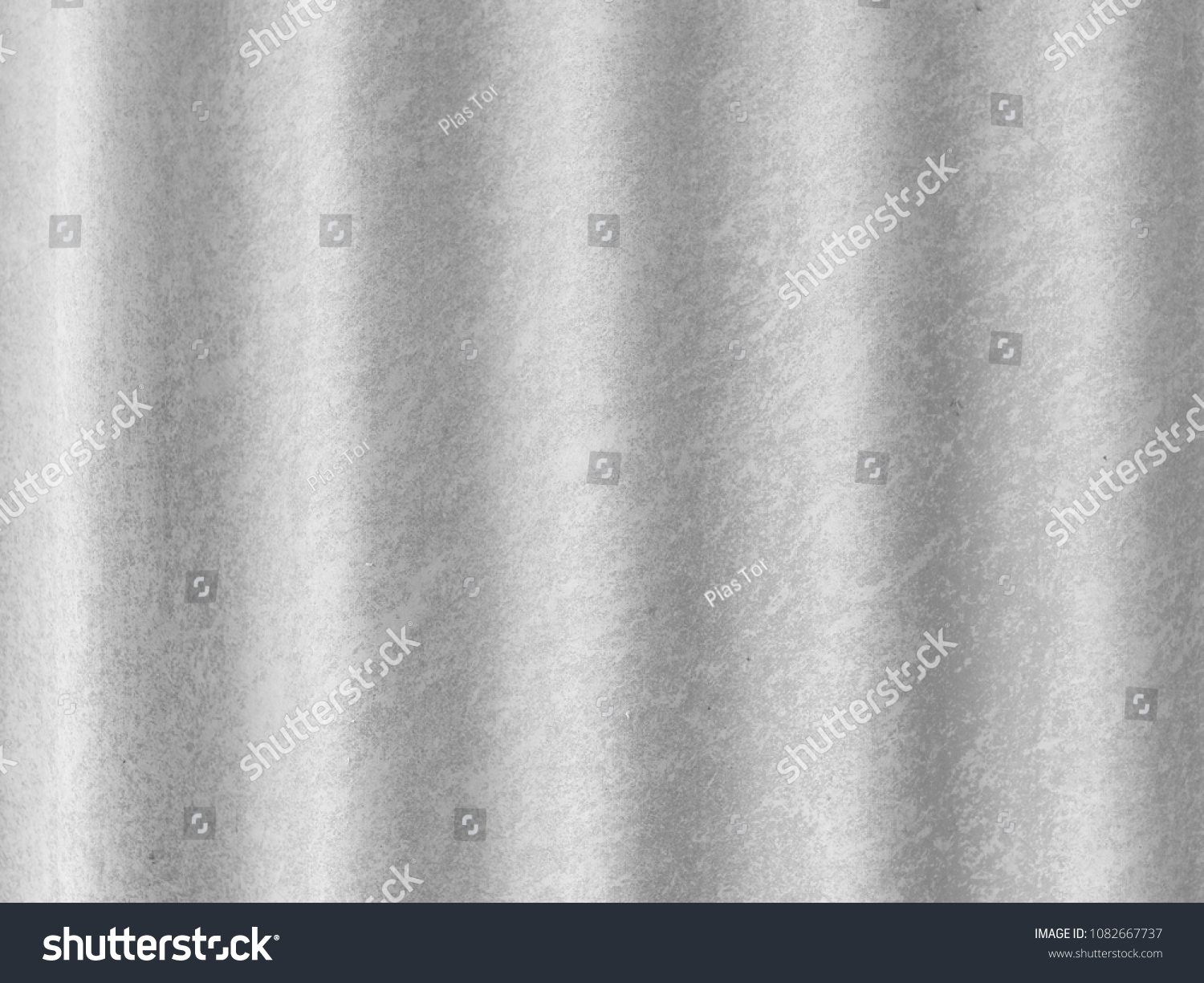 Corrugated fiber cement sheet texture or background seen in vertical repetitive pattern. #1082667737