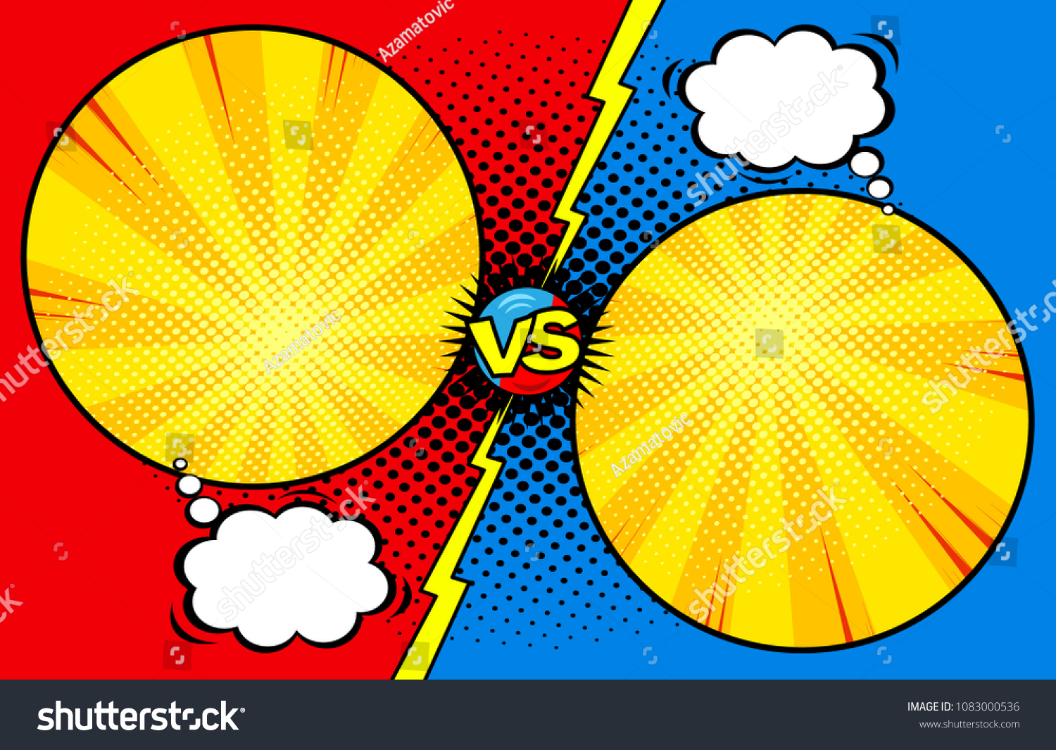 Comic Book Versus Template Background Classic Royalty Free Stock