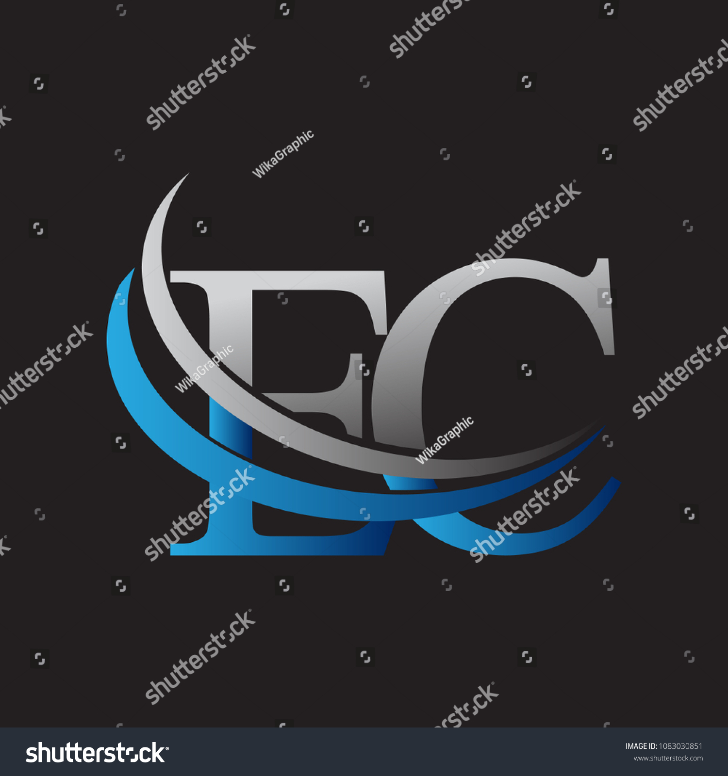 initial letter EC logotype company name colored - Royalty Free Stock ...