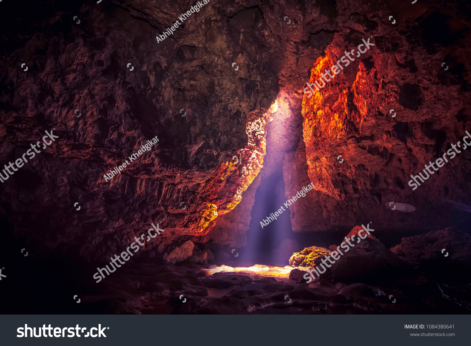 Breathtaking Mawmluh Cave in Cherrapunji, Meghalaya, India #1084380641