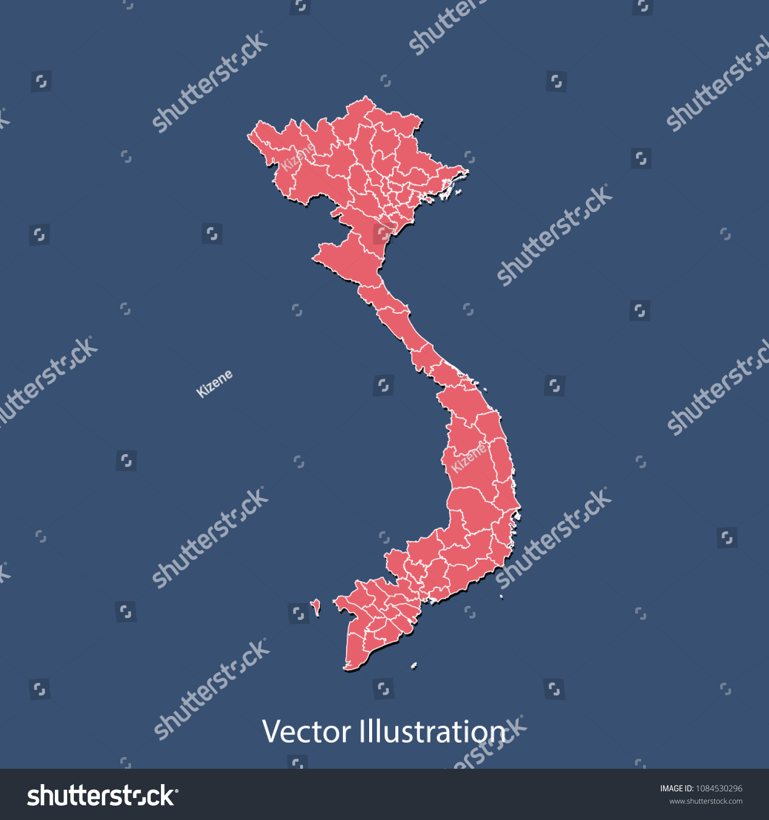 Vietnam Map High Detailed Color Map Of Vietnam Royalty Free Stock