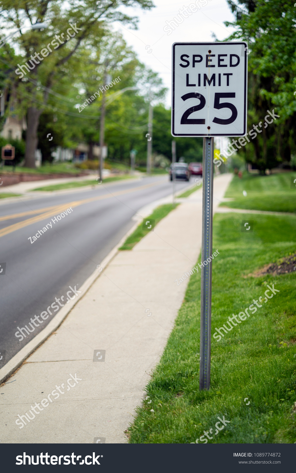 Twenty Five Miles an Hour Sign #1089774872