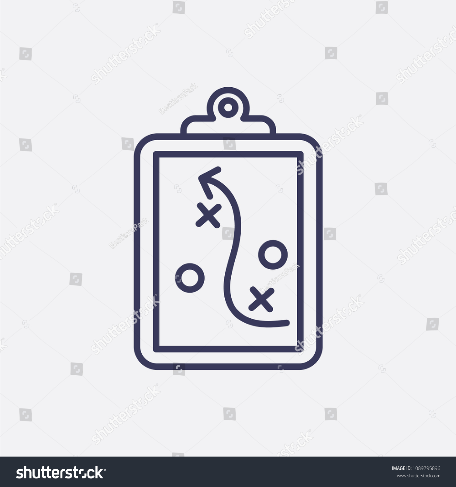 Outline clipboard icon illustration,vector tactick sign,plan symbol #1089795896
