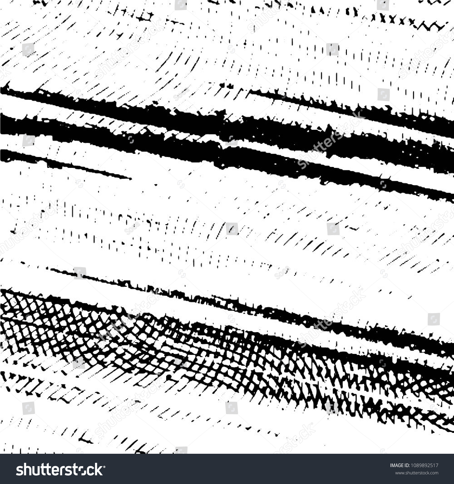 Grunge halftone black and white line texture background. Abstract stripe vector illustration Texture
 #1089892517