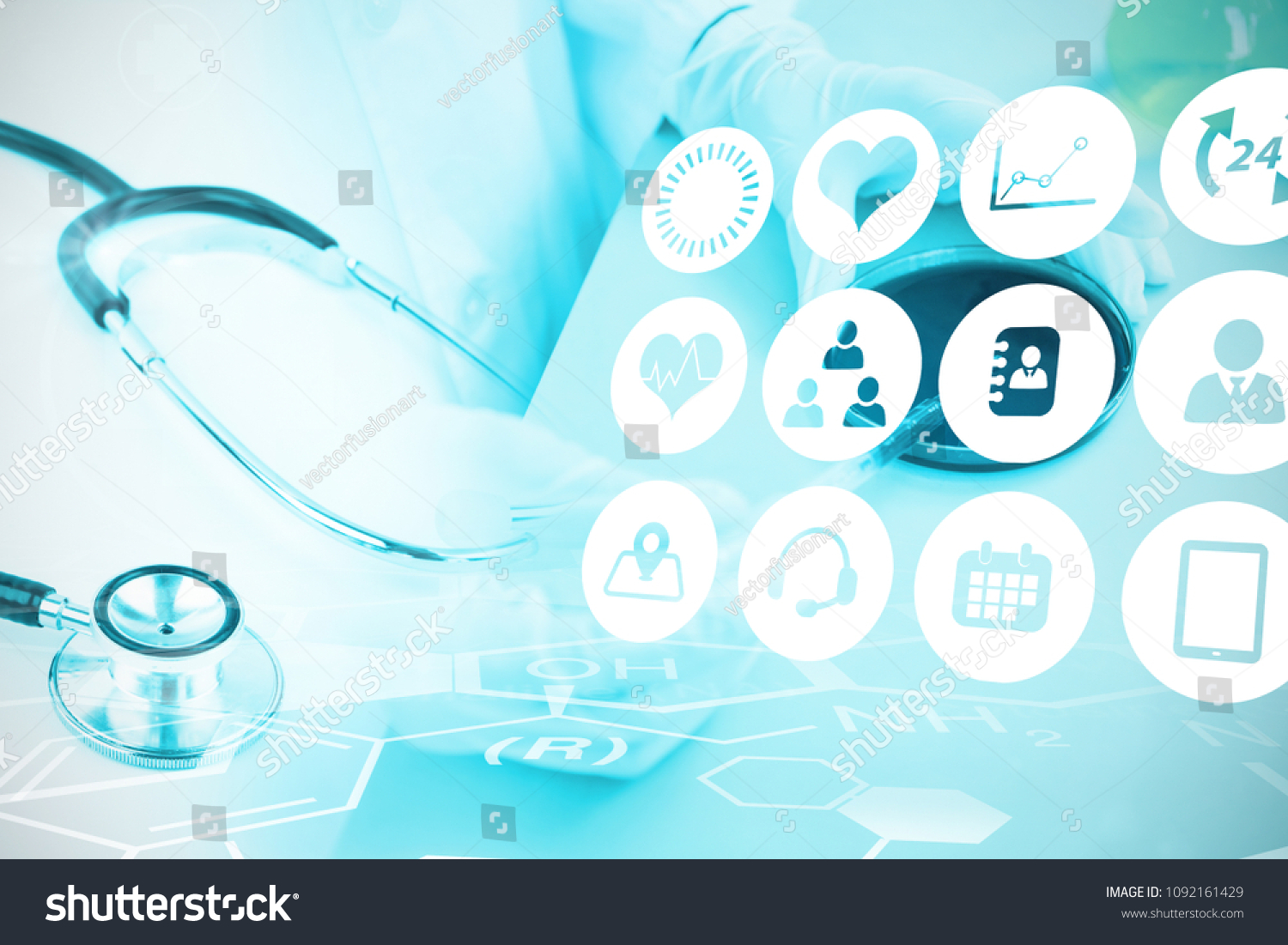 Composite image of medical icons set #1092161429