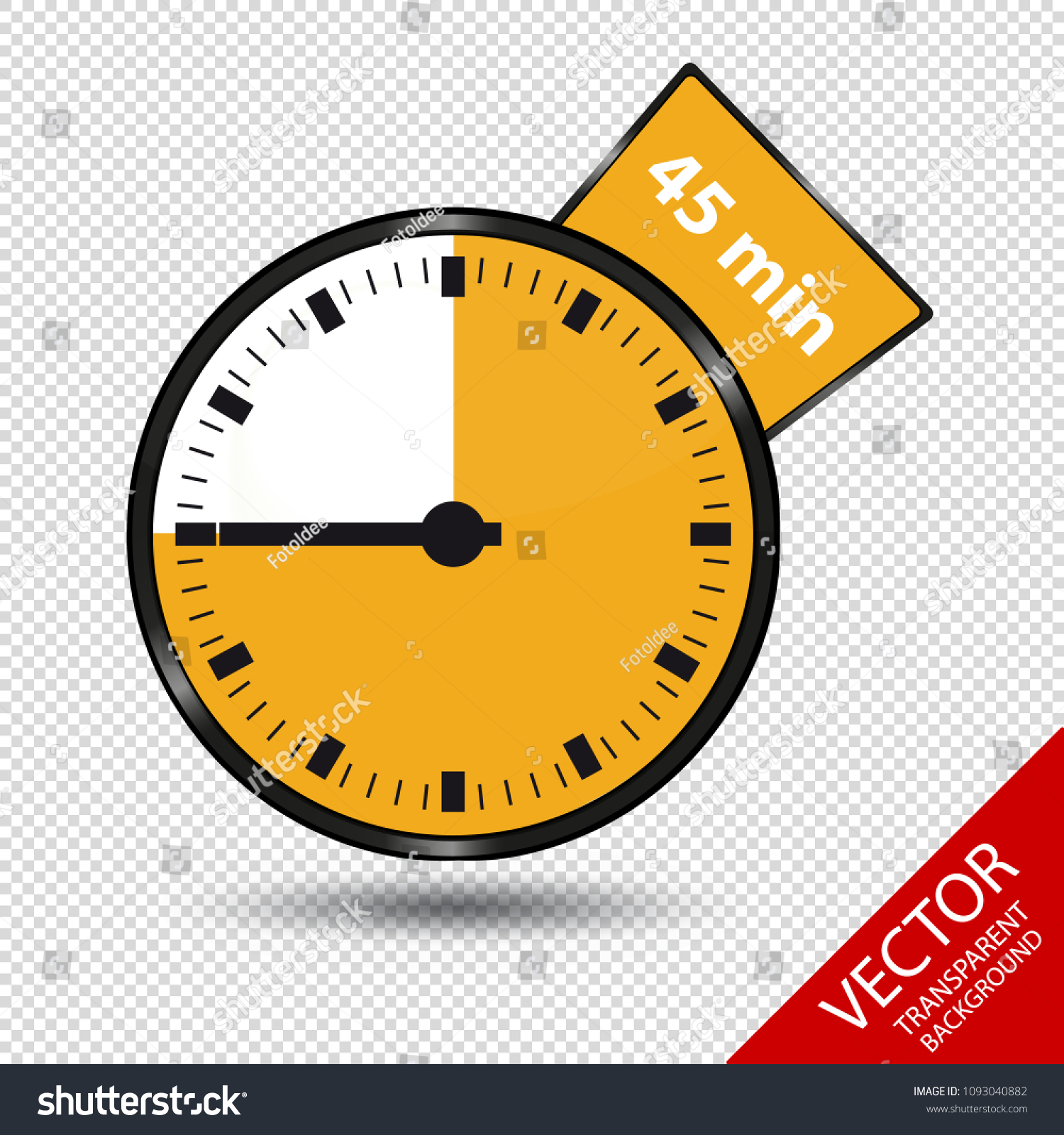 Timer 45 minutes vector illustration royalty free stock vector