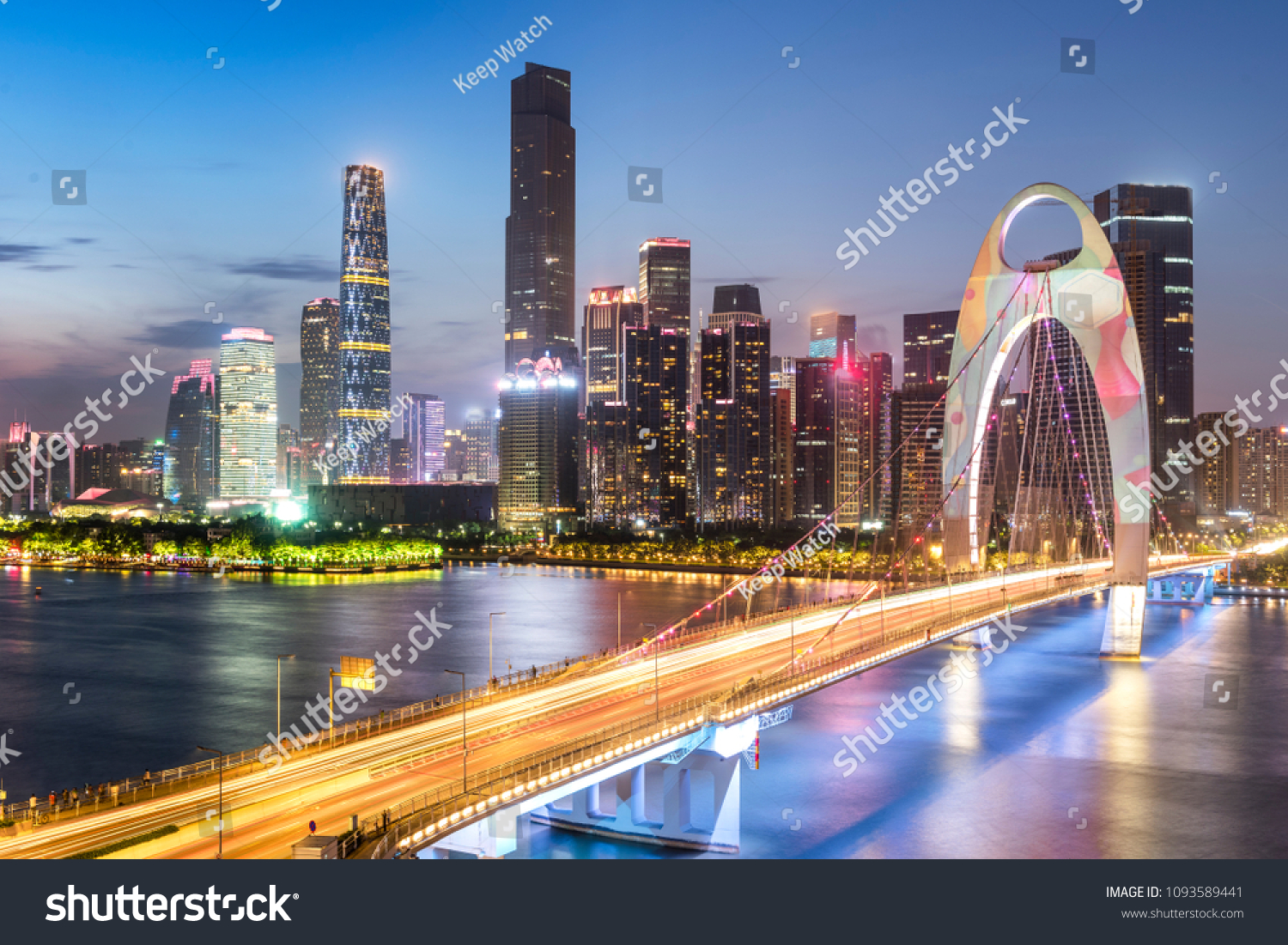 Guangzhou international financial center night #1093589441