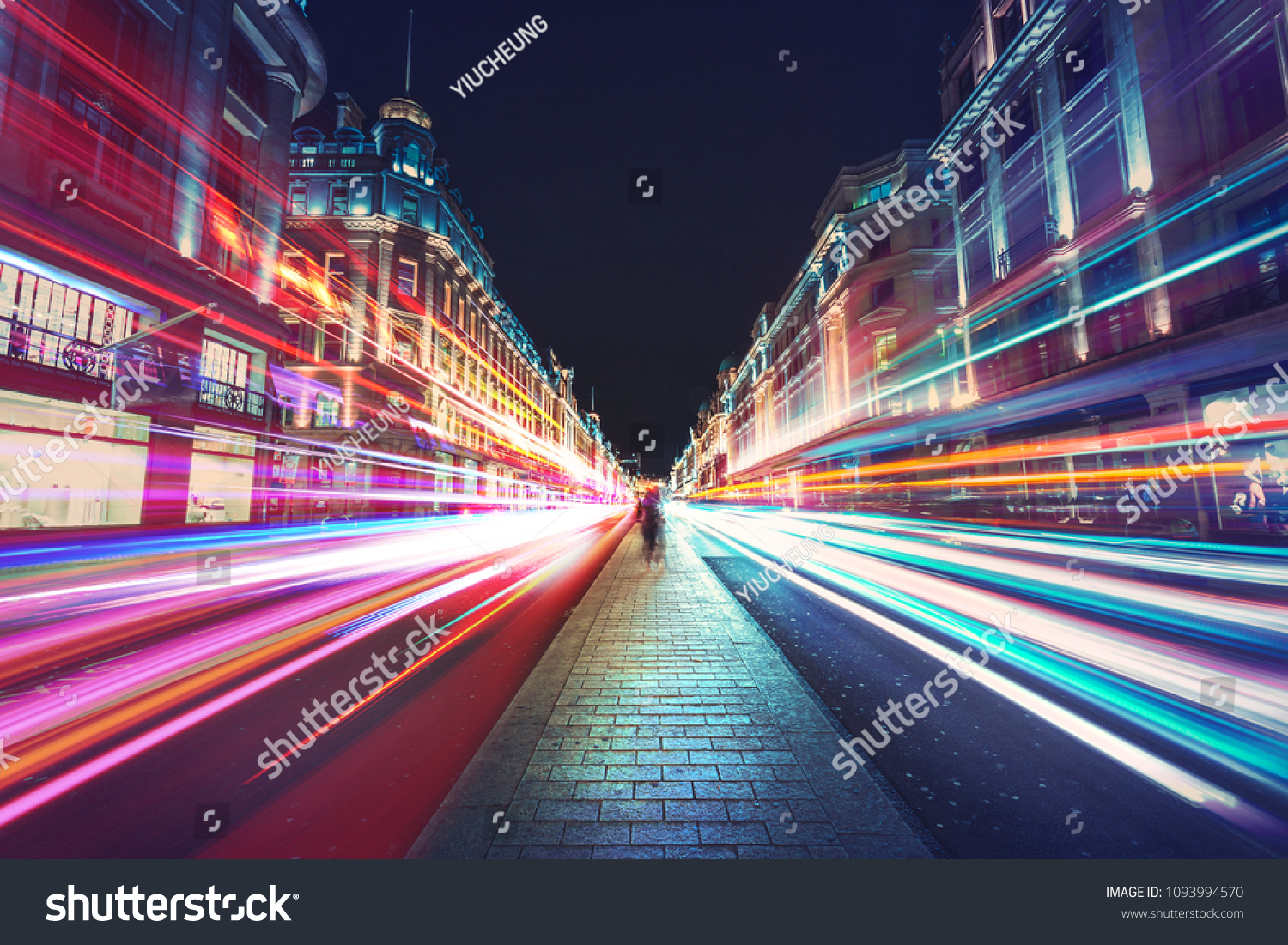 Motion Speed Light in London City #1093994570