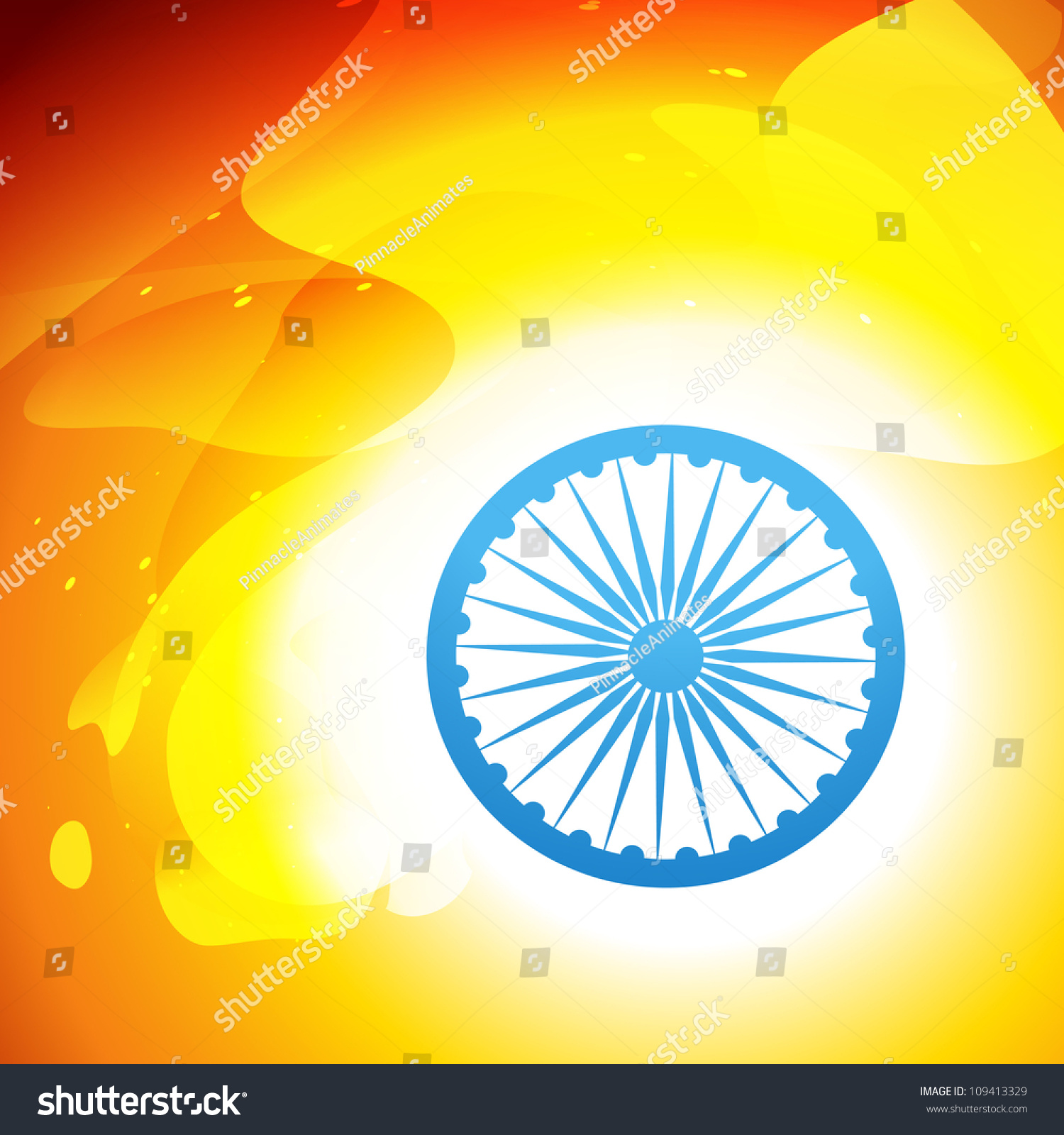 Indian Flag Vector Design Art - Royalty Free Stock Vector 109413329 