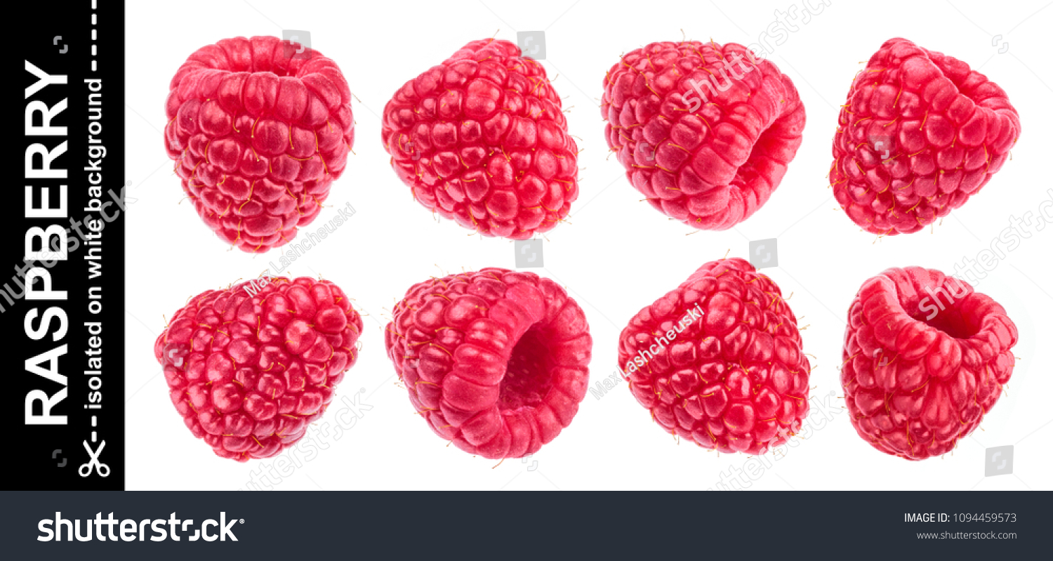 Raspberry isolated on white background. Collection #1094459573