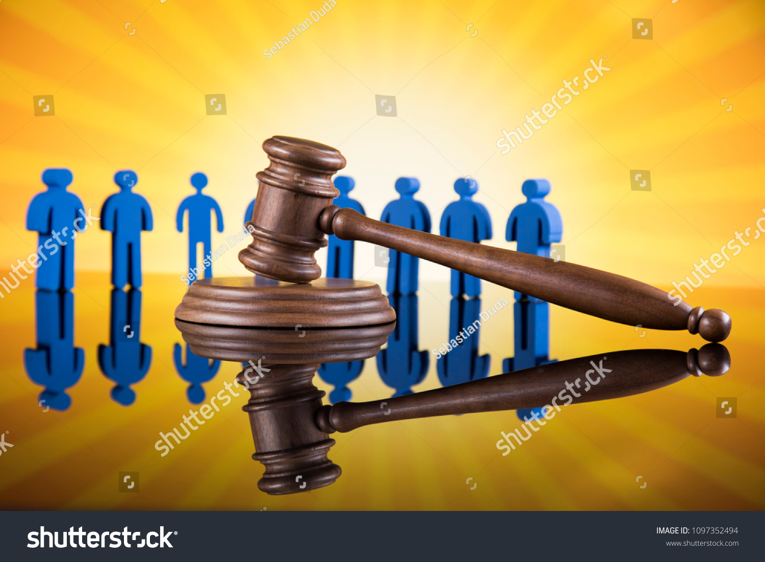 People law concept, Wooden gavel #1097352494