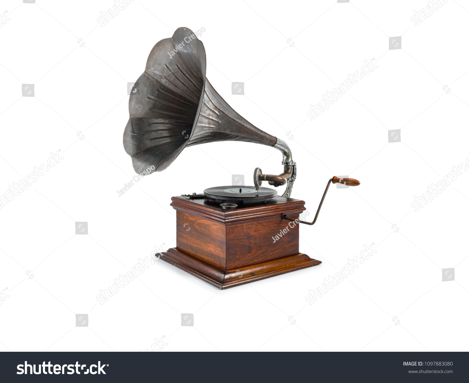 old gramophone white background #1097883080